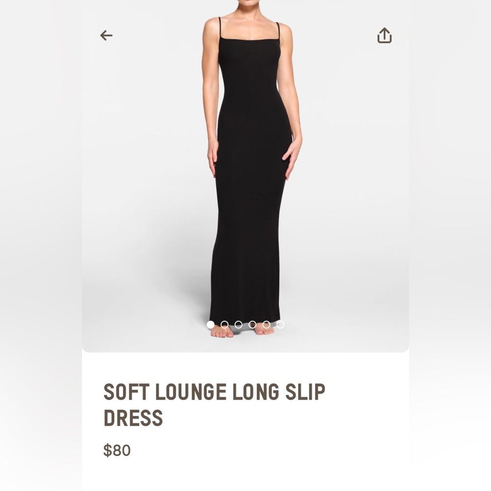 Skims soft lounge dress in Onyx size XL